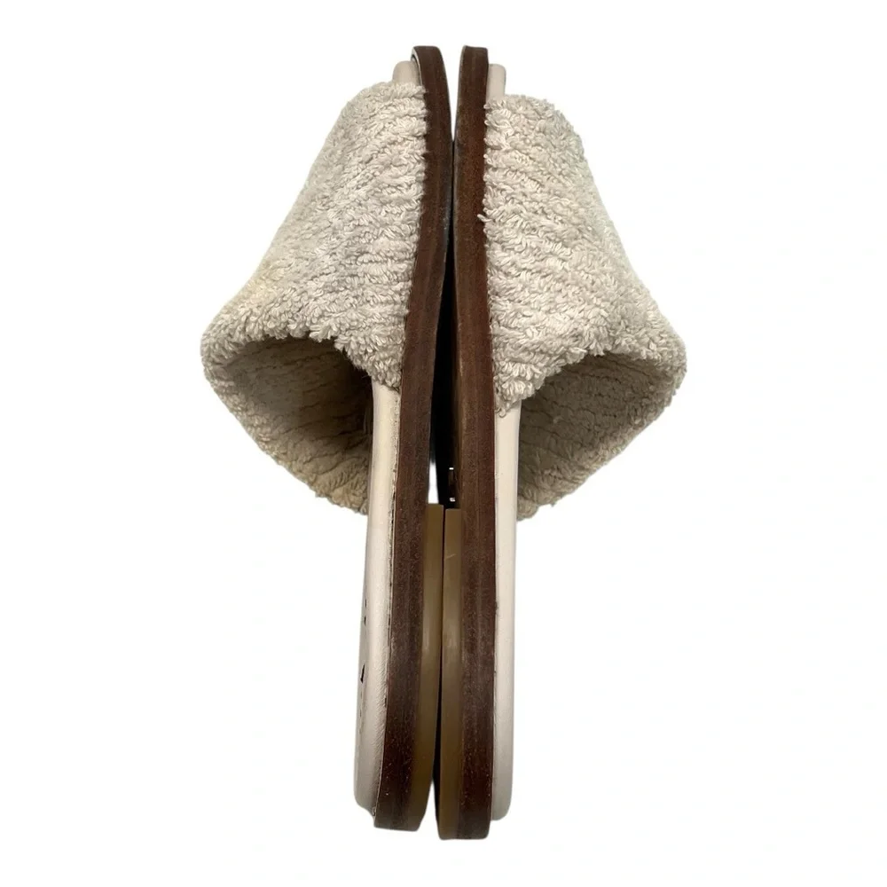 Zimmermann White Chubby Terry Towel Recreation Slides Slip On Sandals Women’s 38 - Picture 10 of 16